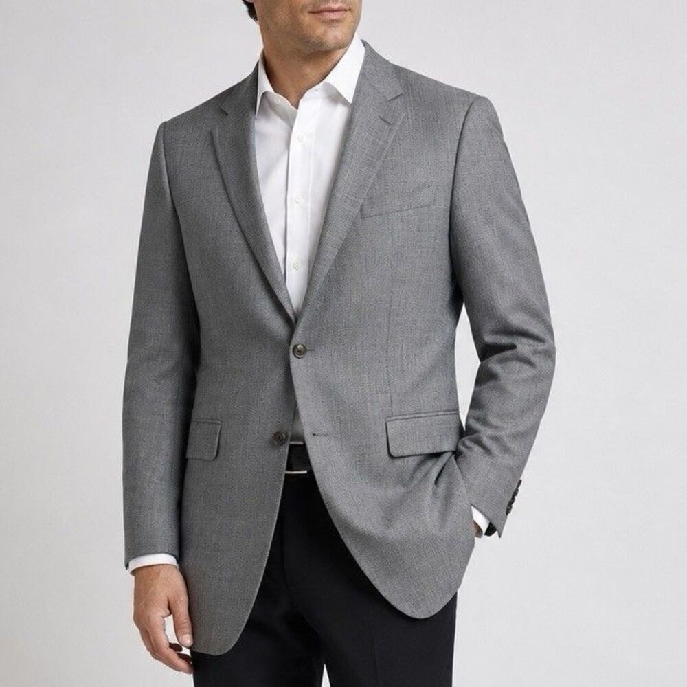 Lauren Ralph Lauren Gray Wool Suit Jacket Blazer Sport Coat 46XL Made Canada